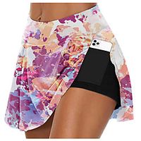 21Grams Women's High Waist Athletic Skort Running Skirt 2 in 1 Running Shorts with Built In Shorts Athletic Bottoms 2 in 1 Side Pockets Summer Fitness Gym Workout Running Training Exercise Quick Dry Lightinthebox - thumbnail