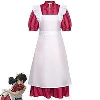 Inspired by The Boy and the Heron Maid Costume Anime Cosplay Costumes Japanese Halloween Cosplay Suits Dresses Short Sleeve Dress Costume For Women's Lightinthebox