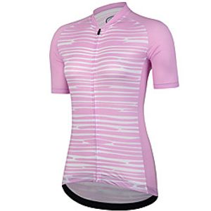 21Grams Women's Short Sleeve Cycling Jersey Summer Spandex Pink Bike Top Mountain Bike MTB Road Bike Cycling Quick Dry Moisture Wicking Sports Clothing Apparel / Stretchy / Athleisure miniinthebox