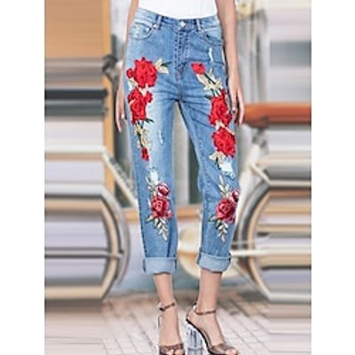 Women's Jeans Straight Full Length Fashion Streetwear Street Daily Robin's Egg Blue S M Fall Winter Lightinthebox Women's Jeans Straight Full Length Fashion Streetwear Street Daily Robin's Egg Blue S M Fall Winter Lightinthebox