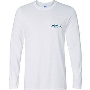 CAWANFLY Men's Fishing Shirt Outdoor Long Sleeve UPF50 Quick Dry Breathable Sweat wicking Top Autumn / Fall Spring Summer Athleisure Fishing Camping  Hiking White / Micro-elastic / Animal miniinthebox