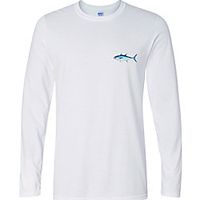 CAWANFLY Men's Fishing Shirt Outdoor Long Sleeve UPF50 Quick Dry Breathable Sweat wicking Top Autumn / Fall Spring Summer Athleisure Fishing Camping  Hiking White / Micro-elastic / Animal miniinthebox - thumbnail