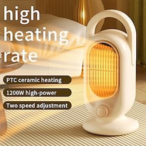Electric Space Heater for Room 1200W Warm Fan Winter Low Consumption Mute Heating Stove for Home miniinthebox