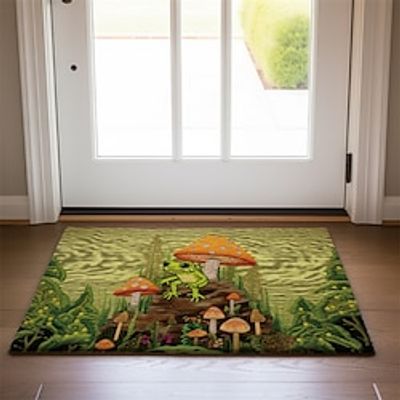 Frog Mushroom Doormat Quilting Art Non-Slip Oil Proof Rug Indoor Outdoor Mat Bedroom Decor Bathroom Mat Entrance Rug Door Mat Lightinthebox Frog Mushroom Doormat Quilting Art Non-Slip Oil Proof Rug Indoor Outdoor Mat Bedroom Decor Bathroom Mat Entrance Rug Door Mat Lightinthebox