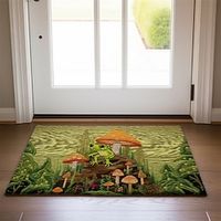 Frog Mushroom Doormat Quilting Art Non-Slip Oil Proof Rug Indoor Outdoor Mat Bedroom Decor Bathroom Mat Entrance Rug Door Mat Lightinthebox - thumbnail