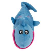 Godog Action Plush Shark Animated Squeaker Dog Toy with Chew Guard Technology