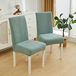 Water Repellent Dining Chair Cover for Home Kitchen Polar Fleece Fabric Chair Cover Stretch Slipcovers Seat Chair Covers 1PC Lightinthebox