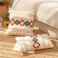 Nordic Pillows, Tufted Homestays, Sofas, Bedside Cushions, Detachable and Washable Pillows, Ethnic Unrest, Semitic Cotton and Linen Pillowcases miniinthebox - thumbnail