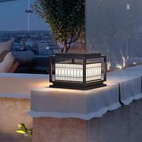 Modern Post Light Fixture Waterproof Landscape Path Lights E27 Deck Fence Post Cap Lamp with Acrylic Shade Square Galvanized Sheet Pillar Lamp 110-240V Lightinthebox