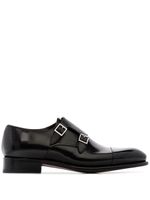 Santoni double strap monk shoes - Black