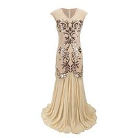 Women's Party Dress Sequin Dress Sheath Dress Long Dress Maxi Dress Black Gold Pure black Apricot Sleeveless Geometric Sequins Winter Fall Autumn V Neck Evening Party Slim 2022 S M L XL Lightinthebox - thumbnail