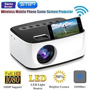 Newest Mini Projector Black White HD 1080P Portable Outdoor Home Theater Projector For Smartphone Tablet Laptop TV Stick miniinthebox