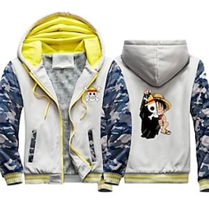 Inspired by One Piece Monkey D. Luffy Anime Cartoon 100% Polyester Anime Graphic Outerwear For Men's / Women's / Couple's miniinthebox