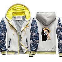 Inspired by One Piece Monkey D. Luffy Anime Cartoon 100% Polyester Anime Graphic Outerwear For Men's / Women's / Couple's miniinthebox - thumbnail