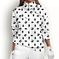 Women's Golf Pullover Sweatshirt White Long Sleeve Thermal Warm Top Ladies Golf Attire Clothes Outfits Wear Apparel miniinthebox