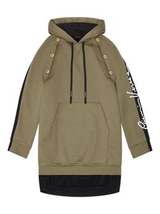 Khaki Green And Black Hoodie