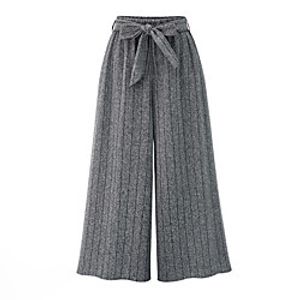 Women's Basic Fashion Comfort Daily Weekend Chinos Pants Stripe Ankle-Length Elastic Waist Black Gray Lightinthebox