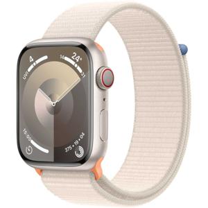 Apple Watch Series 9 GPS + Cellular | 45mm Starlight Aluminum Case | Starlight Sport Band (M/L) | Middle East Version