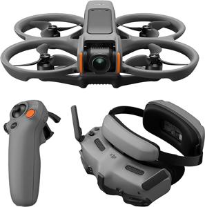 DJI Avata 2 Fly More Combo (1 Battery), FPV Drone with Camera 4K, Immersive Experience, Built-in Propeller Guard, Easy Flip/Roll, Goggles 3 and RC Motion 3 Included, POV Content Camera Drone