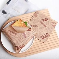 50pcs Baking Package Food Pack Greaseproof Paper Bag Sandwich Donut Bread Wrapper Hamburger Paper Bag Kitchen Baking Accessory Lightinthebox - thumbnail