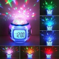 2023 NEW Star Sky Projector LED Music Alarm Clock Multifunction Calendar Temperature Dispaly Night Light Children Gift miniinthebox - thumbnail