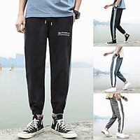 Men's Pants Drawstring Collarless Color Block Sport Athleisure Pants Sleeveless Moisture Wicking Breathable Sweat Out Comfortable Everyday Use Street Casual Daily Lightinthebox - thumbnail