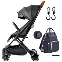 Teknum Travel Lite Stroller - Sunveno USB Diaper Bag And Stroller Hooks - Black CM_TKSN_YF001BLDPBL