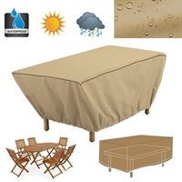 Waterproof Rectangular Patio Coffee Side Table Cover 48" Large Garden Outdoor Dustproof Cloth