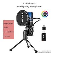 Yanmai SF-777W 2.4G Wireless Gaming Desktop Microphone Portable with RGB Light  Blowout Net For PC, Notebooks and Laptops miniinthebox - thumbnail