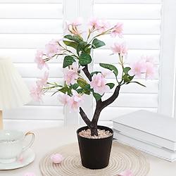 Realistic Peach Tree Potted Plant Lightinthebox