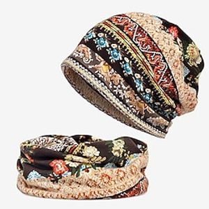 Men's Women's Slouchy Beanie Hat Outdoor Home Daily Flower  Plants Acrylic Fibers Cotton Sports  Outdoors Casual Elastic Casual  Daily 1 pcs Lightinthebox