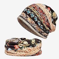 Men's Women's Slouchy Beanie Hat Outdoor Home Daily Flower  Plants Acrylic Fibers Cotton Sports  Outdoors Casual Elastic Casual  Daily 1 pcs Lightinthebox - thumbnail