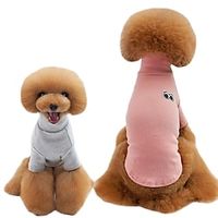 Dog Clothes Pet Clothes Fadou Teddy Clothes Two Legs Solid T-shirt Lightinthebox - thumbnail