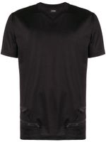 Les Hommes zipper detail T-shirt - Black