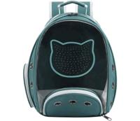 Petstranaut Backpack Bobble Cat Face Green