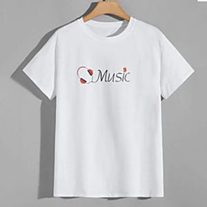 Men's Unisex Tees T shirt Hot Stamping Graphic Prints Letter Plus Size Print Short Sleeve Casual Tops 100% Cotton Basic Designer Big and Tall White miniinthebox