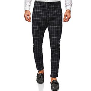 Men's Casual  Sporty Chino Breathable Outdoor Slim Casual Sports Pants Chinos Pants Solid Colored Full Length Black Lightinthebox
