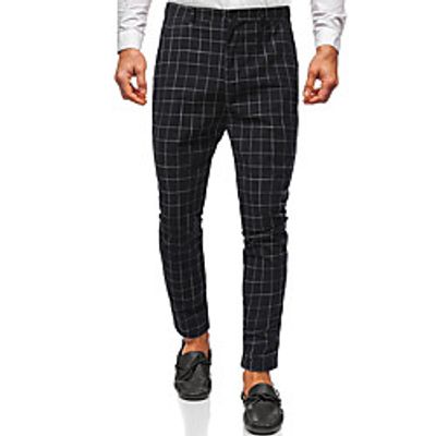 Men's Casual  Sporty Chino Breathable Outdoor Slim Casual Sports Pants Chinos Pants Solid Colored Full Length Black Lightinthebox