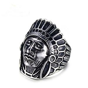 Men Band Ring Geometrical Silver Steel Totem Series Fashion 1pc 9 10 11 12 / Men's miniinthebox