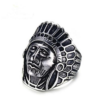 Men Band Ring Geometrical Silver Steel Totem Series Fashion 1pc 9 10 11 12 / Men's miniinthebox