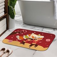 Bath Mats Creative Absorbent Bathroom Rug Diatomaceous Earth Cute Lightinthebox - thumbnail