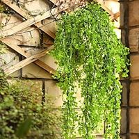 1PCS 2PCS Simulated Golden Bell Willow Guest Hall Wall Decoration Indoor Green Plants Wall Hanging Flowers Artificial Flowers Vine Stripes Hanging Plants Vine 80cm/120cm miniinthebox - thumbnail