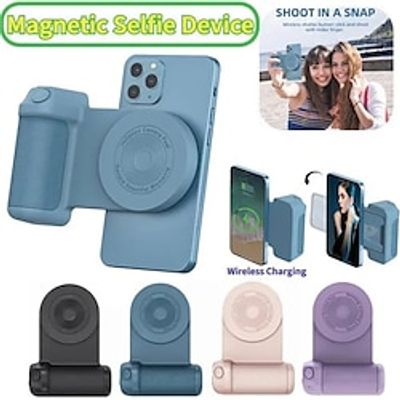 3 in 1 Cell Phone Magnetic Selfie Device Camera Holder Grip Type-C Charging Multifunctional Magnetic Selfie Photo Bracket Wireless Charging Bluetooth Compatible Anti-shake Lightinthebox