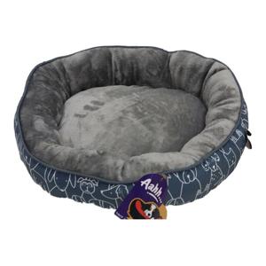 Nutrapet Aahh Dog Bed Snuggly L46 x W36 x H42 cm Flannel Blue Grey Doggies Love