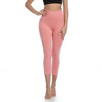Women's Capri Leggings Workout Tights Solid Color High Waist Tummy Control Butt Lift Quick Dry White Black Green Yoga Fitness Gym Workout Sports Activewear Moisture Wicking Lightinthebox - thumbnail