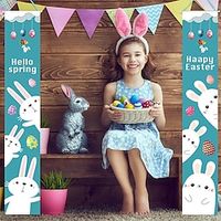 Easter 300D Oxford Fabric Door Curtain Banner - Yard Background Holiday Decoration, Perfect for Easter Party Atmosphere Lightinthebox