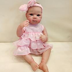 19 inch Reborn Doll Reborn Baby Doll lifelike Gift New Design Creative Lovely Cloth 3/4 Silicone Limbs and Cotton Filled Body Silicone Vinyl with Clothes and Accessories for Girls' Birthday and Lightinthebox