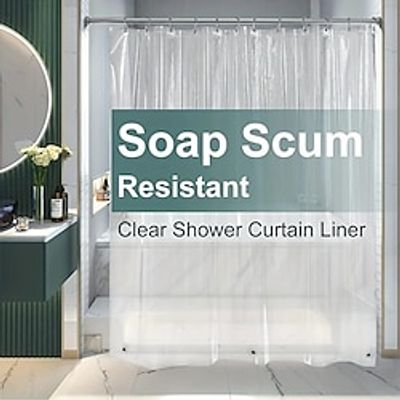 Plastic Shower Liner, Mildew Proof And Waterproof, Heavy Duty Shower Curtain Liner, Can Be Used Alone Or With Fabric Curtains miniinthebox