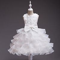Summer Rose Flower Dress For Girls Dresses Children Ball Gown Clothing Princess Wedding Party Dress Kids Clothes Lightinthebox - thumbnail