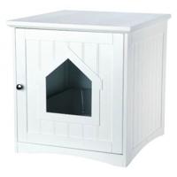 Trixie Wooden Cat Litter Tray House - White 49X51X51Cm